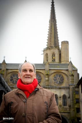 Andrew Wedderburn-Bethune at Mirepoix Cathedral. PIC: Mirepoix Photos.