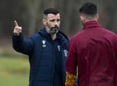 Motherwell interim manager Stuart Kettlewell takes training ahead of Wednesday's hosting of St Mirren. (Photo by Craig Foy / SNS Group)