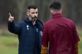 Motherwell interim manager Stuart Kettlewell takes training ahead of Wednesday's hosting of St Mirren. (Photo by Craig Foy / SNS Group)
