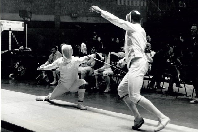 The fencing competition at the 1970 Games.