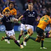 Scotland scrum-half George Horne in the thick of the action against Australia at BT Murrayfield. (Photo by Craig Williamson / SNS Group)