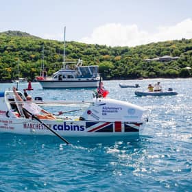 Frank Rothwell, 70, from Oldham who has become the oldest person to row 3,000 miles unassisted across the Atlantic Ocean
