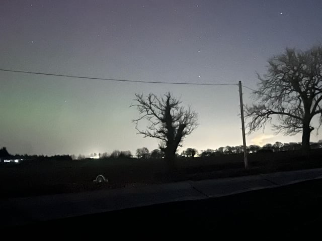 The Northern Lights were visible across the UK last night