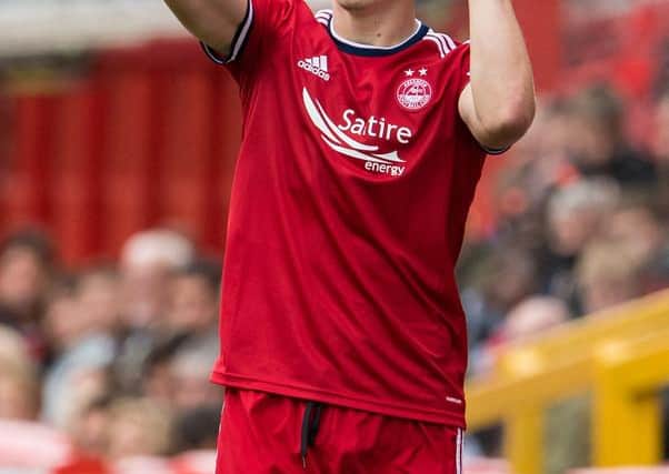 Dean Campbell was used at  left wing-back for the Dons at Ibrox (Photo by Ross Parker / SNS Group)