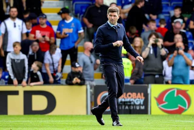 Rangers manager Steven Gerrard pictured during his team's 4-2 Premiership victory over Ross County in Dingwall on Sunday. (Photo by Alan Harvey / SNS Group)