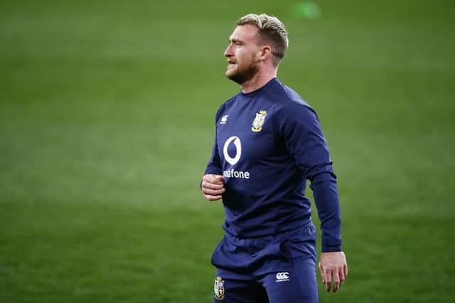 Stuart Hogg trained with the Lions ahead of the match against South Africa A on Wednesday evening in Cape Town. Picture: Steve Haag/PA Wire