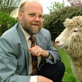 Professor Sir Ian Wilmut with Dolly the Sheep (Picture: Roslin Institute)
