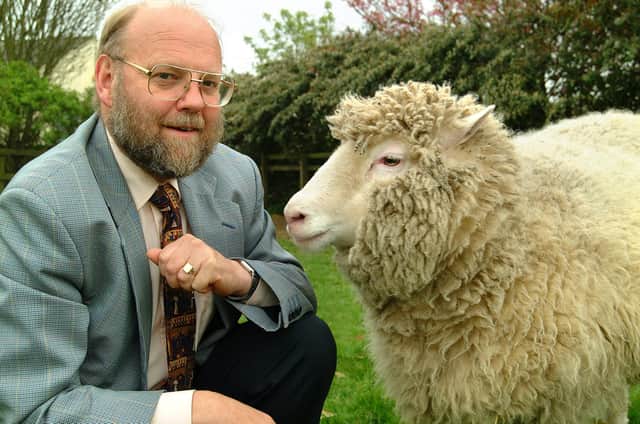Professor Sir Ian Wilmut with Dolly the Sheep (Picture: Roslin Institute)