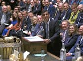 Prime Minister Rishi Sunak tried to project confidence in the Commons, but struggled to deal with questions about his cabinet. Picture: House of Commons/PA Wire