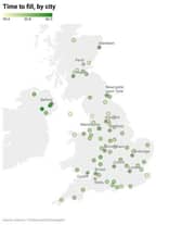 Time-to-fill, by city