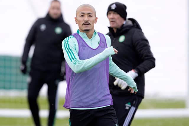 Daizen Maeda trains with Celtic after joining from Japanese side Yokohama F Marinos. (Photo by Alan Harvey / SNS Group)