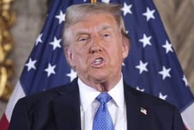 President-elect Donald Trump speaks during a news conference at Mar-a-Lago. Picture: AP Photo/Evan Vucci