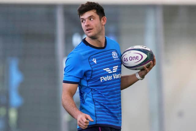 Blair Kinghorn has won 25 caps as a wing or full-back but is now seen as a stand-off by Scotland. (Photo by Craig Williamson / SNS Group)