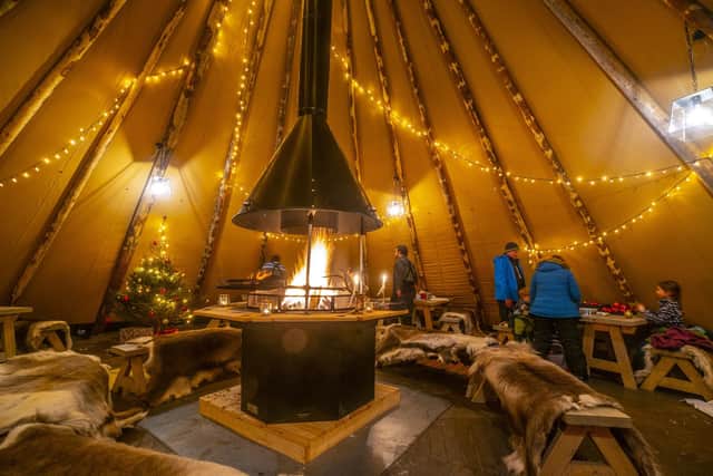 Festivities in a Swedish teepee. Pic: Discover The World/PA.