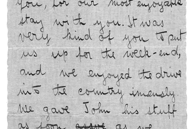 Prince Philip's thank you letter to John Bartholomew's grandparents, dated 18 June 1935. Pic copyright: Image reproduced with kind permission of the Bartholomew Family.