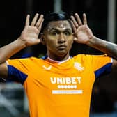 Alfredo Morelos cups his ears after scoring to make it 1-1 against Kilmarnock on Wednesday. (Photo by Alan Harvey / SNS Group)