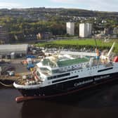 Glen Sannox at Ferguson Marine in Port Glasgow on Thursday. Picture: John Devlin