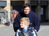Ian Rankin with his son Kit. Picture: Phil Wilkinson/ TSPL