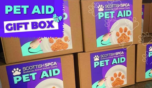 Through Pet Aid, the Scottish SPCA provides essential food supplies for animals through a network of food banks