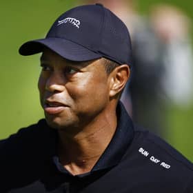 Tiger Woods pictured during a practice round for this week's Genesis Invitational at Riviera Country Club in Pacific Palisades, California. Picture: Ronald Martinez/Getty Images.