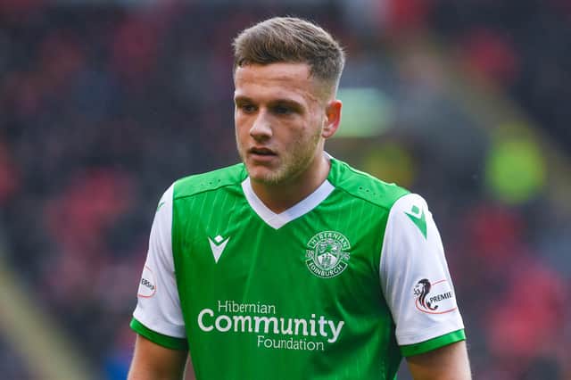 Hibernian’s Jamie Gullan. (Photo by Craig Foy / SNS Group)