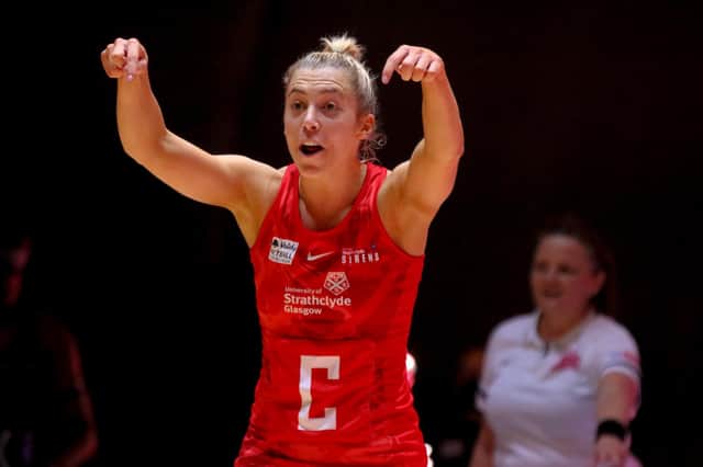 Strathclyde Sirens captain Gia Abernethy. Picture: Ben Lumley/Netball Super League