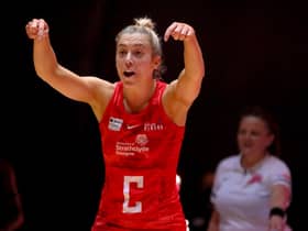 Strathclyde Sirens captain Gia Abernethy. Picture: Ben Lumley/Netball Super League