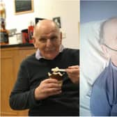 Rodger Laing died after testing positive for Covid-19 at Drummond Grange nursing home. These pictures show Mr Laing just hours before he died and in better times.