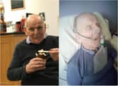 Rodger Laing died after testing positive for Covid-19 at Drummond Grange nursing home. These pictures show Mr Laing just hours before he died and in better times.