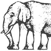 Elephant legs illusion, variant of Roger Shepard's L'egsistential paradox