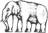 Elephant legs illusion, variant of Roger Shepard's L'egsistential paradox