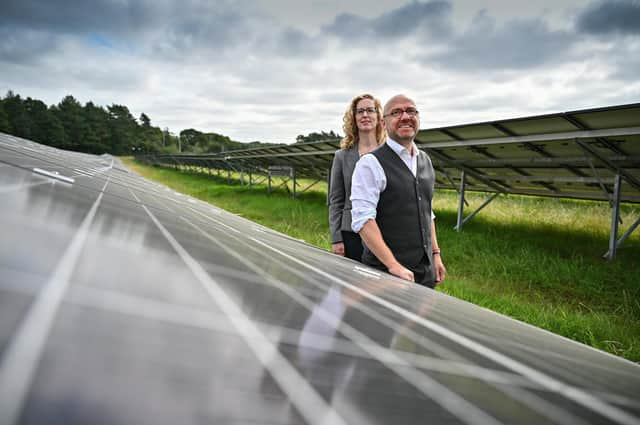 Scottish Greens co-leaders Patrick Harvie and Lorna Slater. (Photo by Jeff J Mitchell/Getty Images)