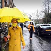 Scotland's First Minister Nicola Sturgeon campaigns in the First Minister's Glasgow Southside constituency in Glasgow. Picture: PA