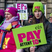 After Primary school teachers were on strike yesterday in Scotland, today is the turn of all secondary school teachers across Scotland. Secondary school teachers hold a protest outside Bute House this afternoon calling for their request for a 10% pay rise to be met, otherwise a further 16 days of strikes are planned