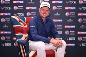 Justin Rose poses for a portrait prior to the Betfred British Masters hosted by Sir Nick Faldo at The Belfry. Picture: Ross Kinnaird/Getty Images.