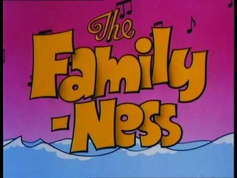 The Family Ness, which ran in the 80s and repeated in the 90s was a cartoon about the adventures of a family of Loch Ness Monsters and human siblings, Elspeth and Angus MacTout.