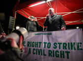 People like RMT union leader Mick Lynch, rather than politicians, speak for many on the left (Picture: Leon Neal/Getty Images)