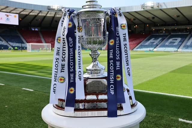 The Scottish Cup pictured at Hampden Park prior to last season's final between Celtic and Inverness Caledonian Thistle. (Photo by Mark Scates / SNS Group)