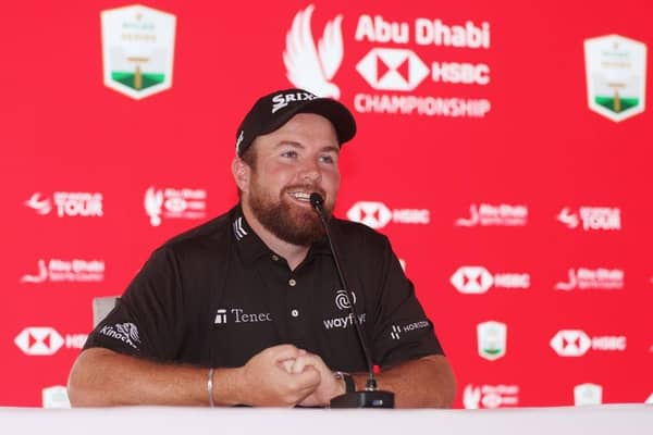 Shane Lowry talks during a press conference prior to the Abu Dhabi HSBC Championship at Yas Links. Picture: Photo by Oisin Keniry/Getty Images.