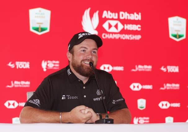 Shane Lowry talks during a press conference prior to the Abu Dhabi HSBC Championship at Yas Links. Picture: Photo by Oisin Keniry/Getty Images.