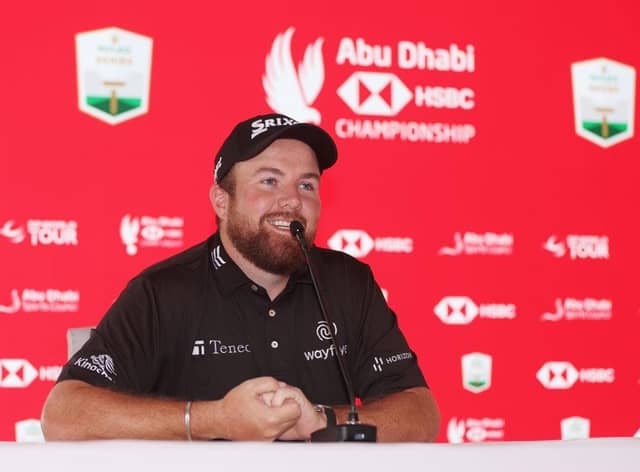 Shane Lowry talks during a press conference prior to the Abu Dhabi HSBC Championship at Yas Links. Picture: Photo by Oisin Keniry/Getty Images.