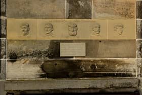A plaque celebrating Musselburgh's five Open champions is located on the outside wall of the Musselburgh Old Course Golf Club clubhouse. Picture: Alan Rennie.