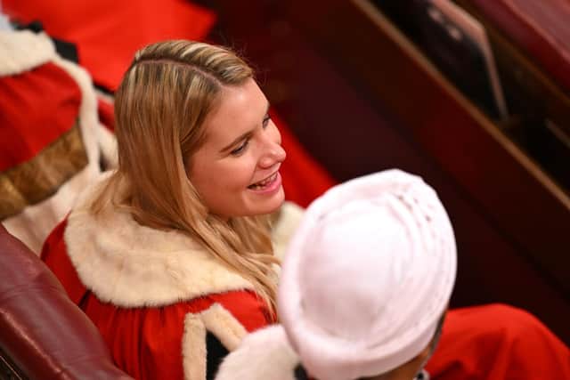 Baroness Charlotte Owen awaits the State Opening of Parliament. Her appointment typifies the Conservative breaking of the link between hard work and success. PIC: PA.