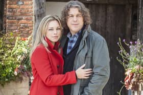 Alan Davies and Sarah Alexander as Jonathan and Polly Creek in the ​mystery drama