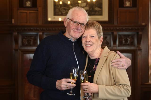 Marlyn Anderson, 70, and husband Ian. Photo: James Chapelard/National Lottery/PA Wire