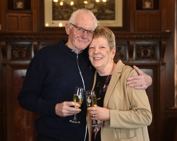 Marlyn Anderson, 70, and husband Ian. Photo: James Chapelard/National Lottery/PA Wire
