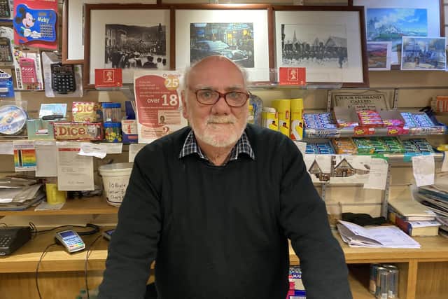 Alan Yule, owner of newsagent and toy shop AB Yule in Ballater, was the only shop in the village to open on the morning of the late Queen's funeral before closing at 10.30am. PIC. Contributed.
