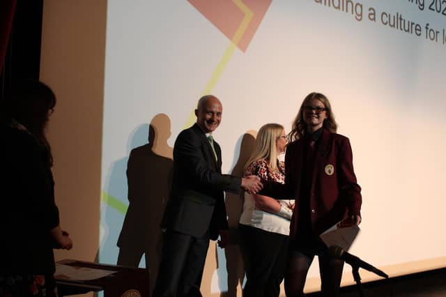 Teagan Summers with her Whole School Award for Endeavour.