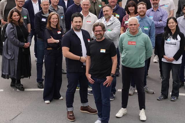 STAC CEO Paul Wilson at front centre, with STAC team, advisers and cohort. Picture: Stewart Attwood