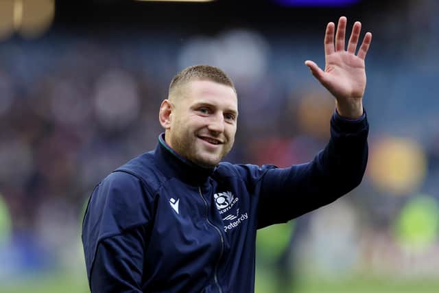 Finn Russell, above, will share co-captaincy duties with Rory Darge.
